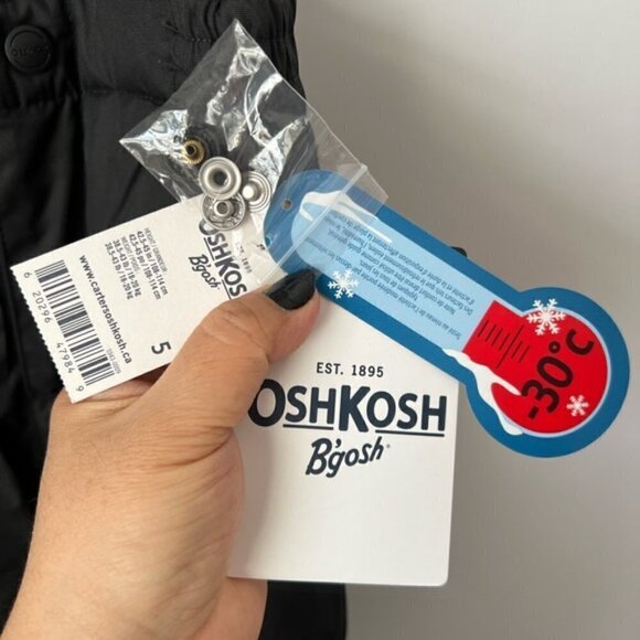 🩷 OshKosh, Kids Heavyweight Snow Pant in Gray. Size: 5. NWT - Picture 6 of 12